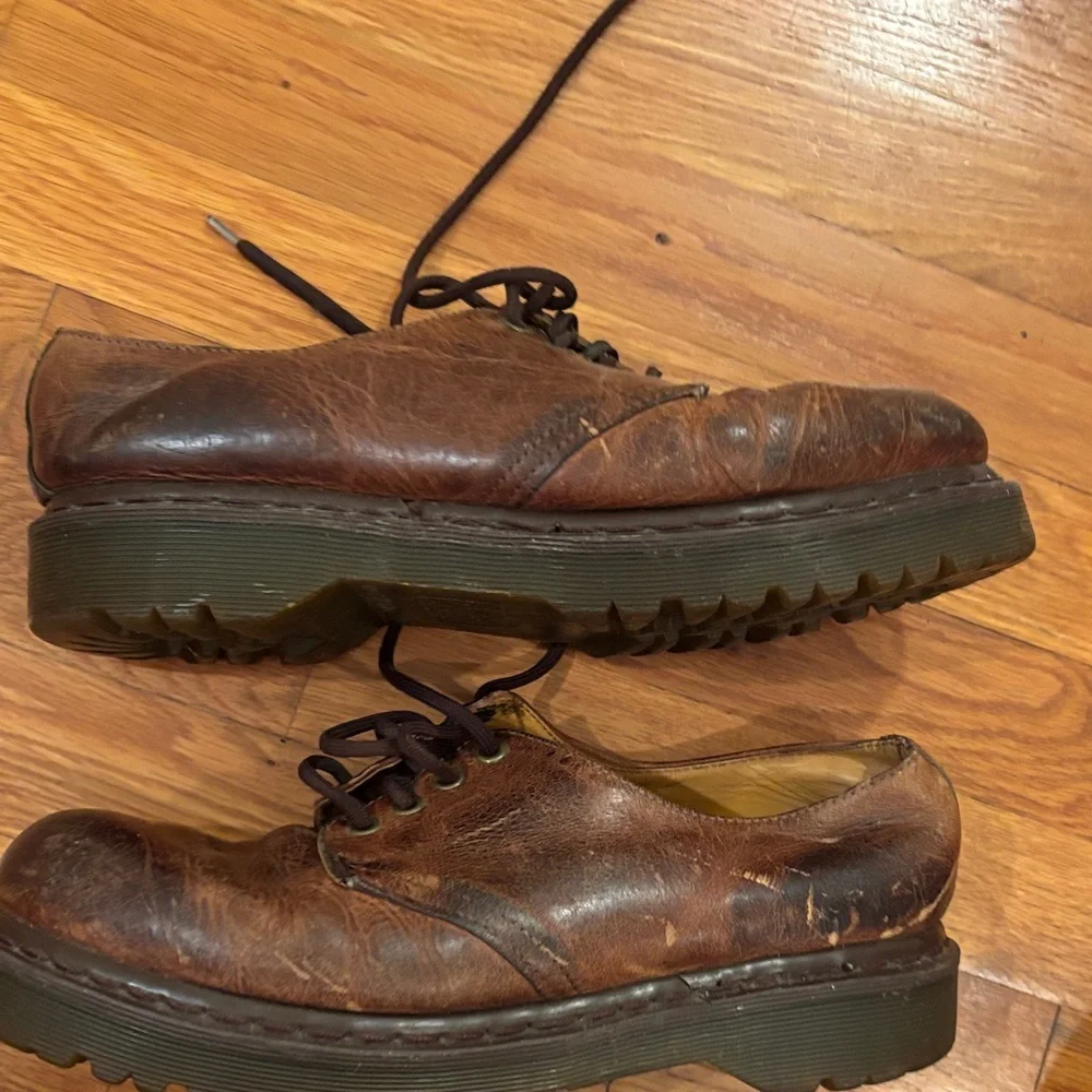 Dr. Martens Distressed Brown Leather Derbys